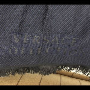 Versace Men’s Black wool scarf